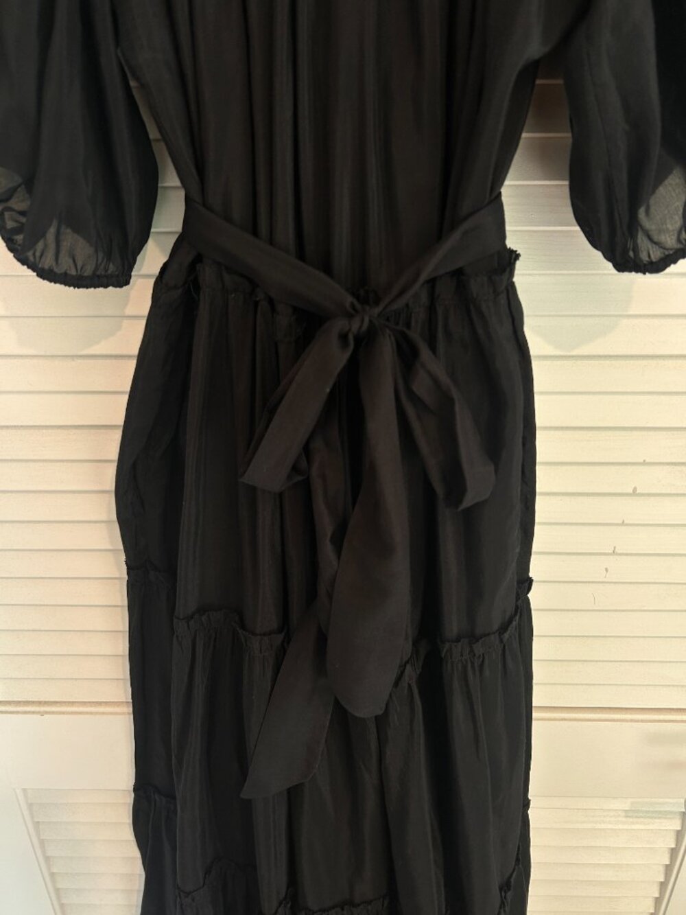 Karen Kane Puff Sleeve Tiered Maxi Dress - Picture 6 of 7